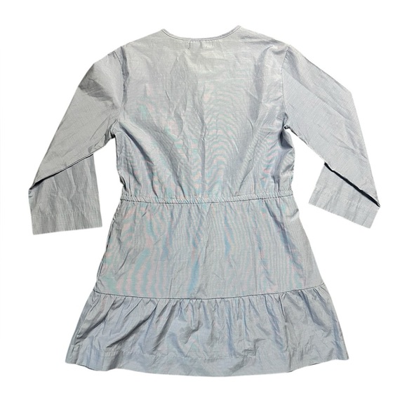 Pomander Place Tuckernuck Lucy Chambray Tiered Cotton Mini Dress Blue Small - Picture 6 of 7
